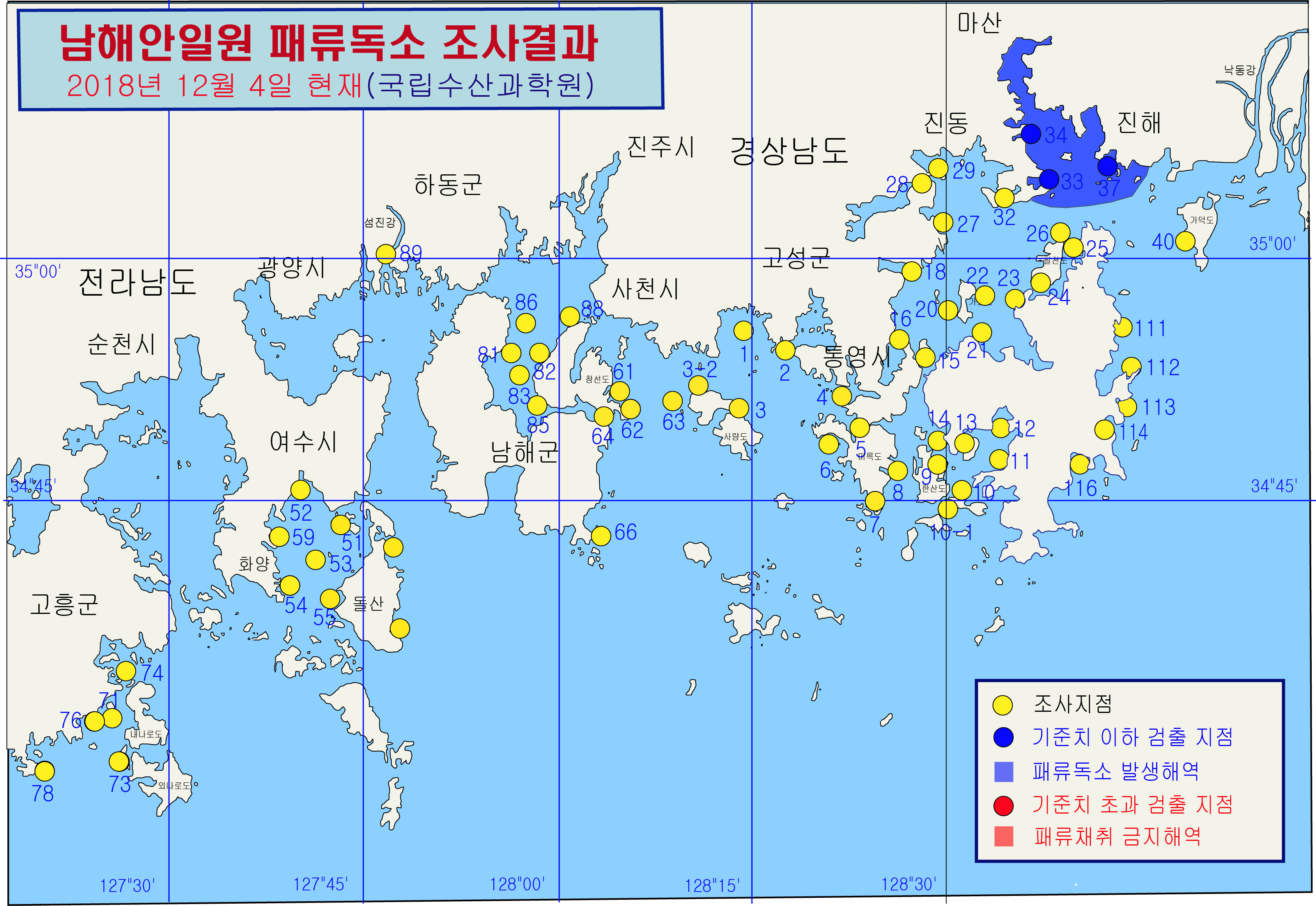 그림입니다.

원본 그림의 이름: 남해안 패독조사결과-81차.jpg

원본 그림의 크기: 가로 3375pixel, 세로 2323pixel