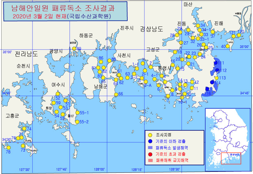 그림입니다.

원본 그림의 이름: 남해안 패독조사결과-20-4차-20200302.jpg

원본 그림의 크기: 가로 811pixel, 세로 559pixel