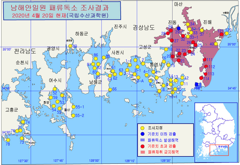 그림입니다.

원본 그림의 이름: 남해안 패독조사결과-20-27차-20200420.jpg

원본 그림의 크기: 가로 811pixel, 세로 559pixel