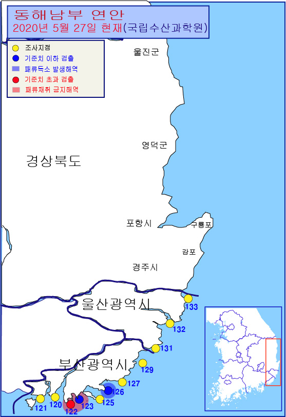 그림입니다.

원본 그림의 이름: 동해남부연안 패독조사결과-20-46차-20200527.jpg

원본 그림의 크기: 가로 557pixel, 세로 814pixel