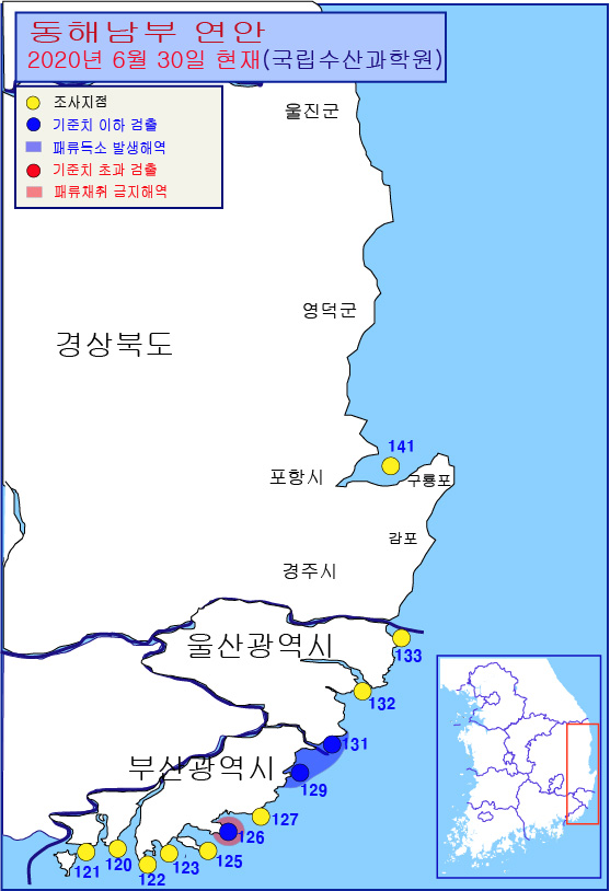 그림입니다.

원본 그림의 이름: 동해남부연안 패독조사결과-20-61차-20200630.jpg

원본 그림의 크기: 가로 557pixel, 세로 814pixel